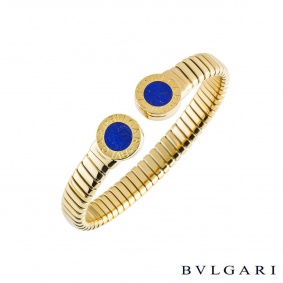 Bvlgari 18k Yellow Gold Lapis Lazuli Turbogas Bracelet